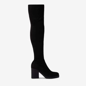 🖤SELBY POINTED TOE BLOCK HEEL OVER THE KNEE
THIGH HIGH BOOT IN BLACK🖤
